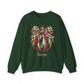 Forest Green personalized Leopard Bow Bauble sweatshirt, front view