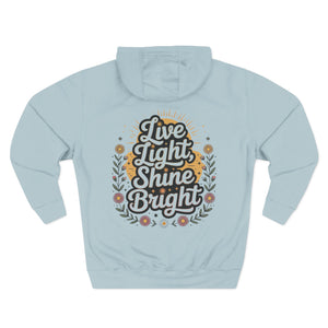 Live Light, Shine Bright — Personalized Hoodie for Her