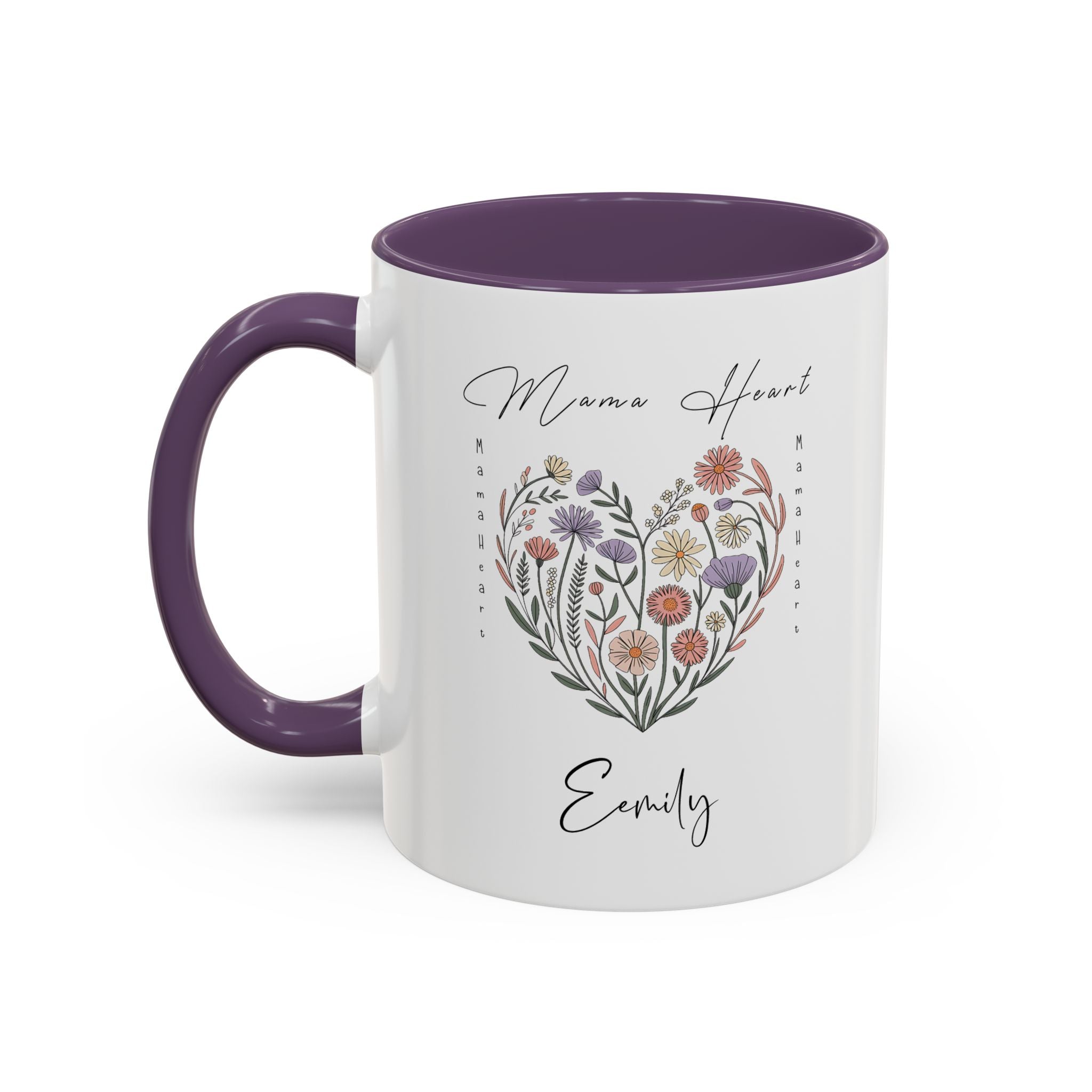 Mama Heart accent mug, main design view