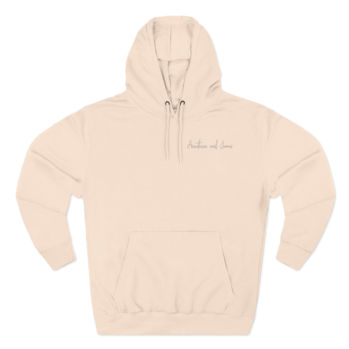 Personalized hoodie printed with "Mama Joy" and embroidered with "Anastasia and James"