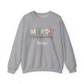 Sport Grey personalized Merry Christmas sweatshirt, front view