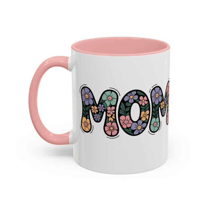 "Mom" Floral Lettering Mug – Mother's Day Mug