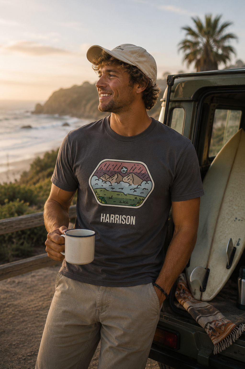 Personalized Moonlit Peaks t-shirt additional product photo