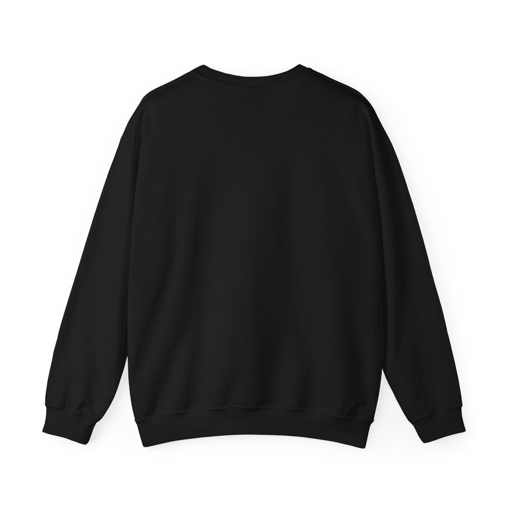 Black personalized Northern Lights Family Christmas sweatshirt, back view