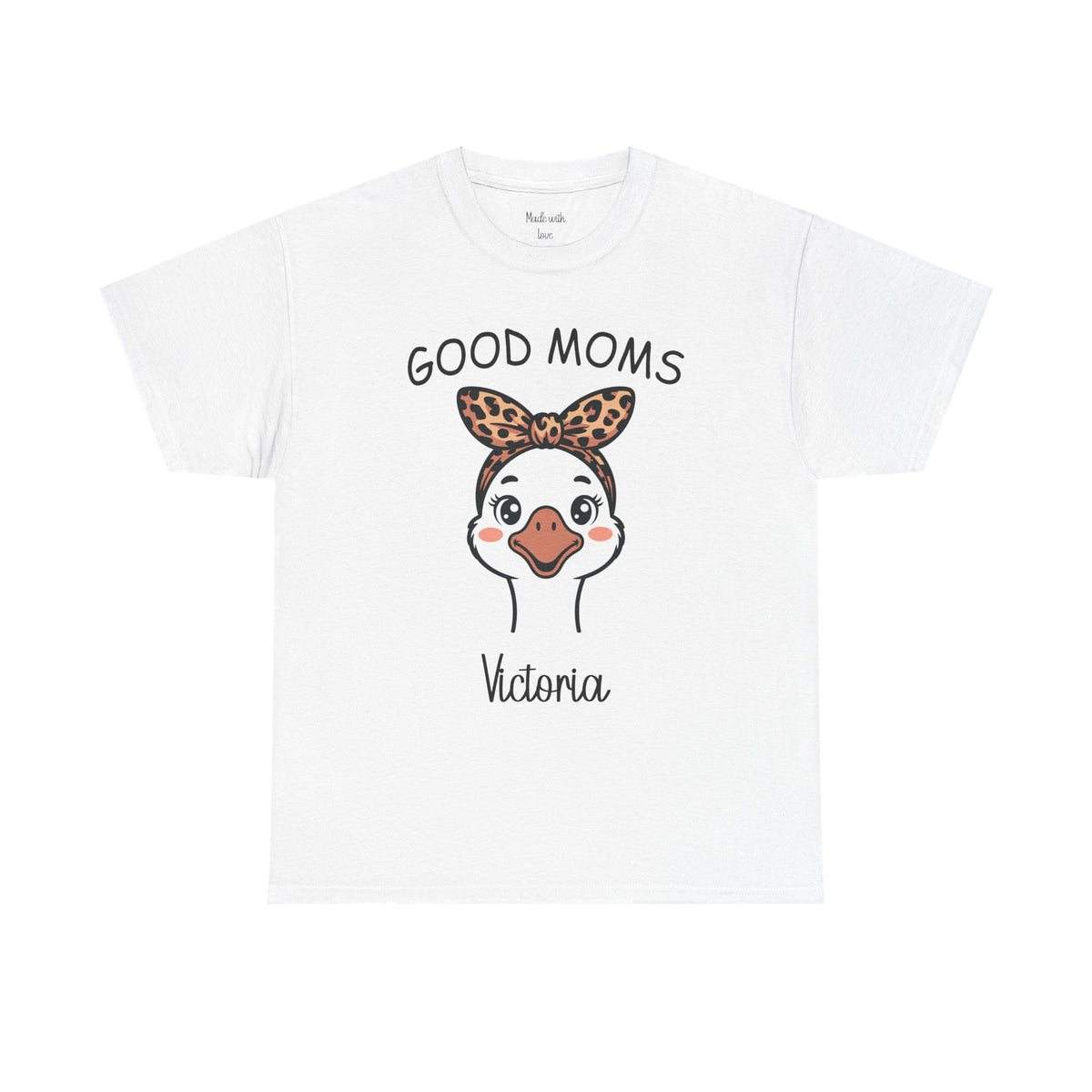 Personalized Good Moms t-shirt with goose design