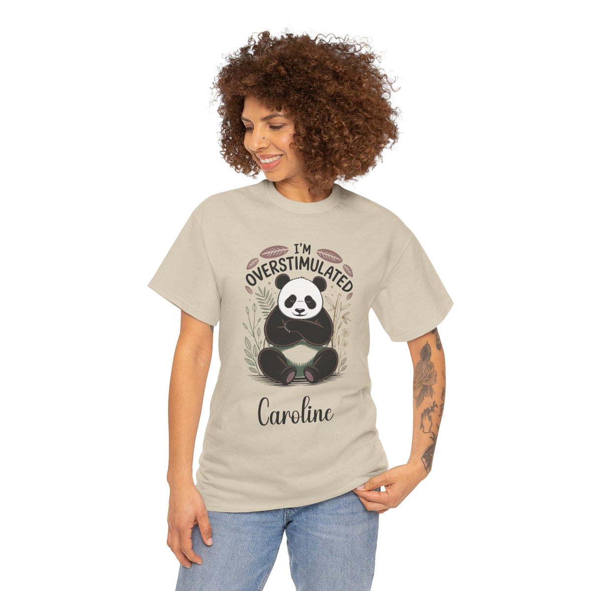 I'm Overstimulated t-shirt shown folded