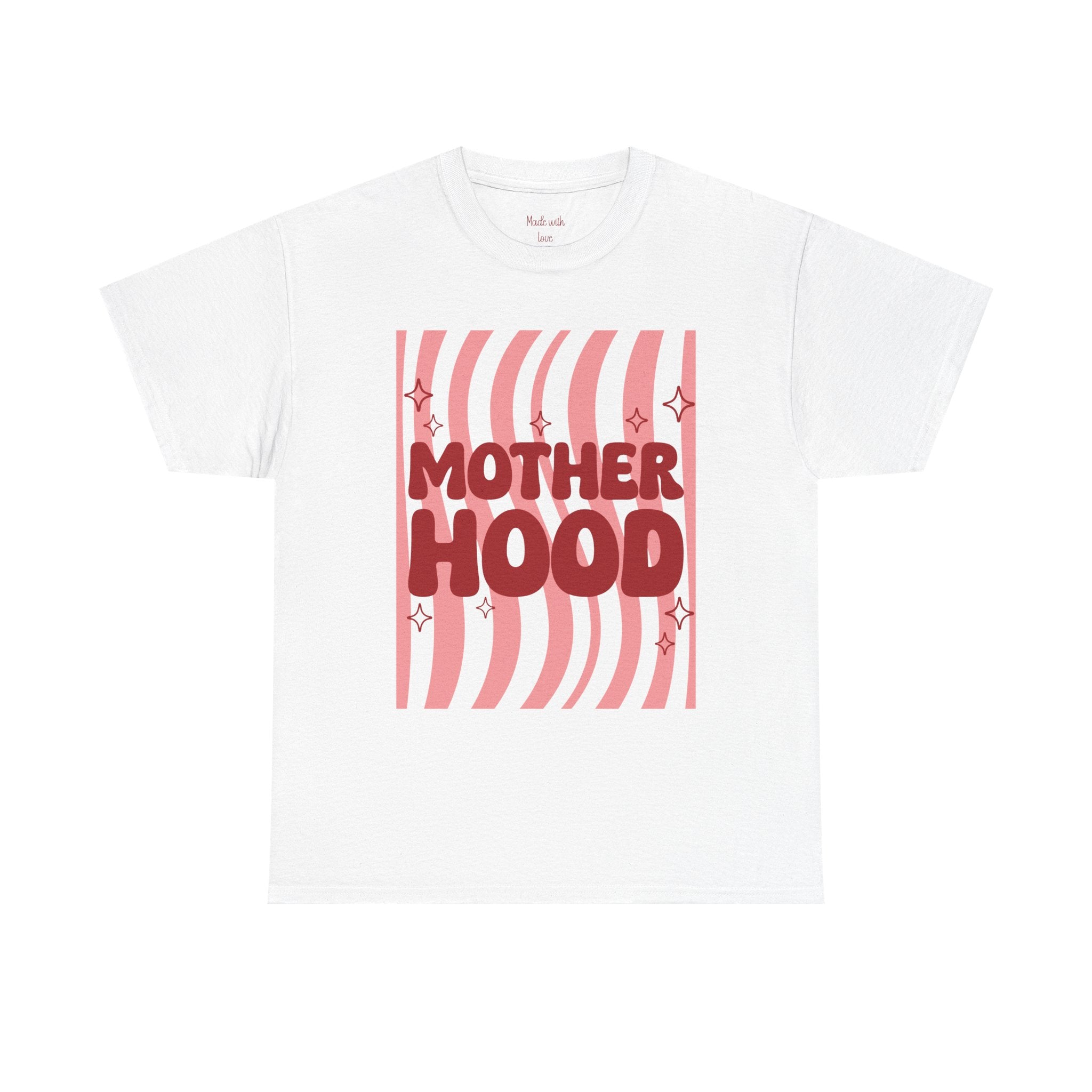 Personalized Motherhood t-shirt with retro wavy lettering design