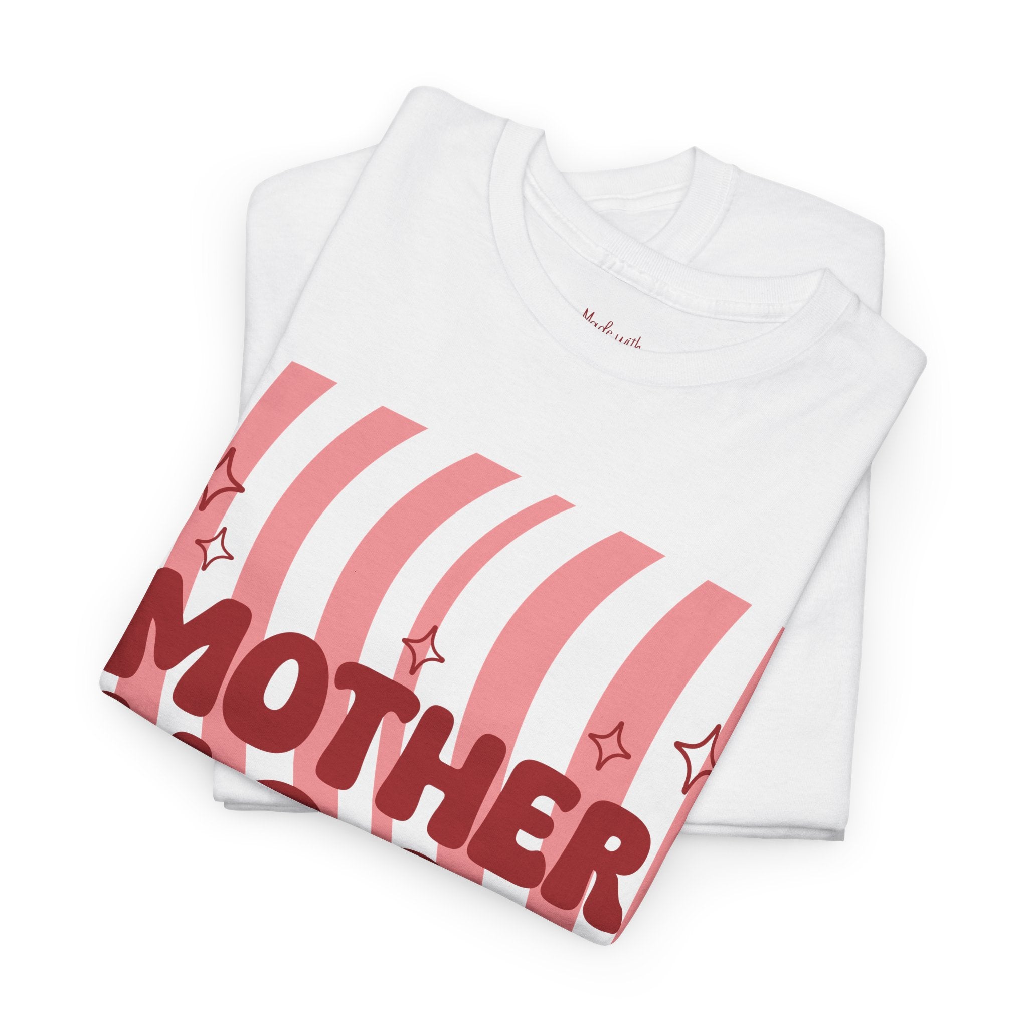 Back view of the Motherhood t-shirt showing the personalized name