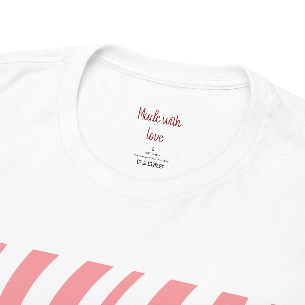 Model wearing the personalized Motherhood t-shirt