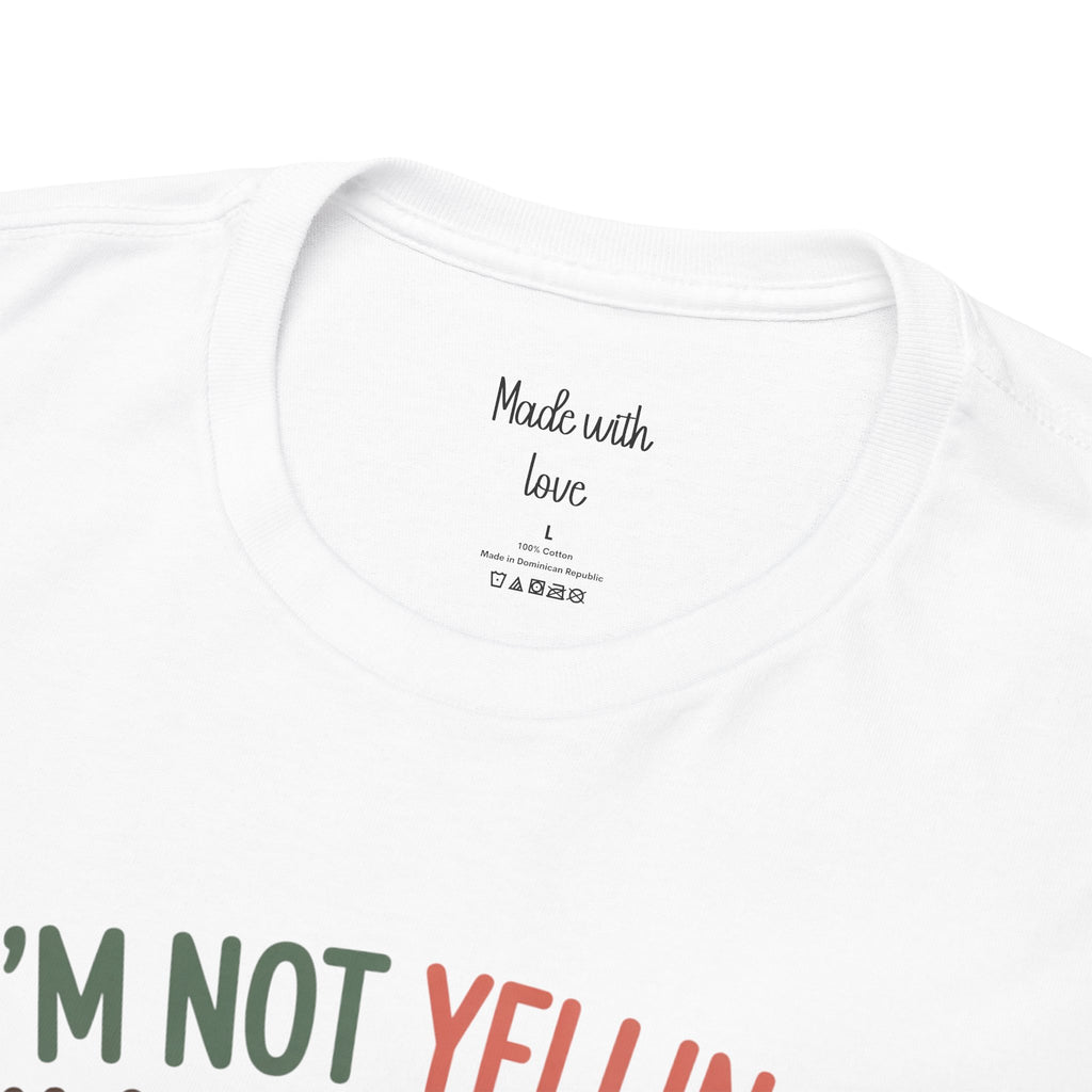 Close-up of the I'm Not Yelling I'm Mom-ing sloth print