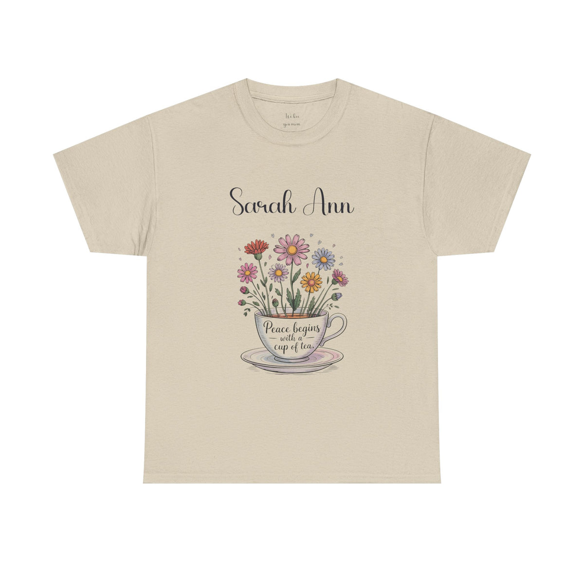 Peace Begins with a Cup of Tea t-shirt, alternate view