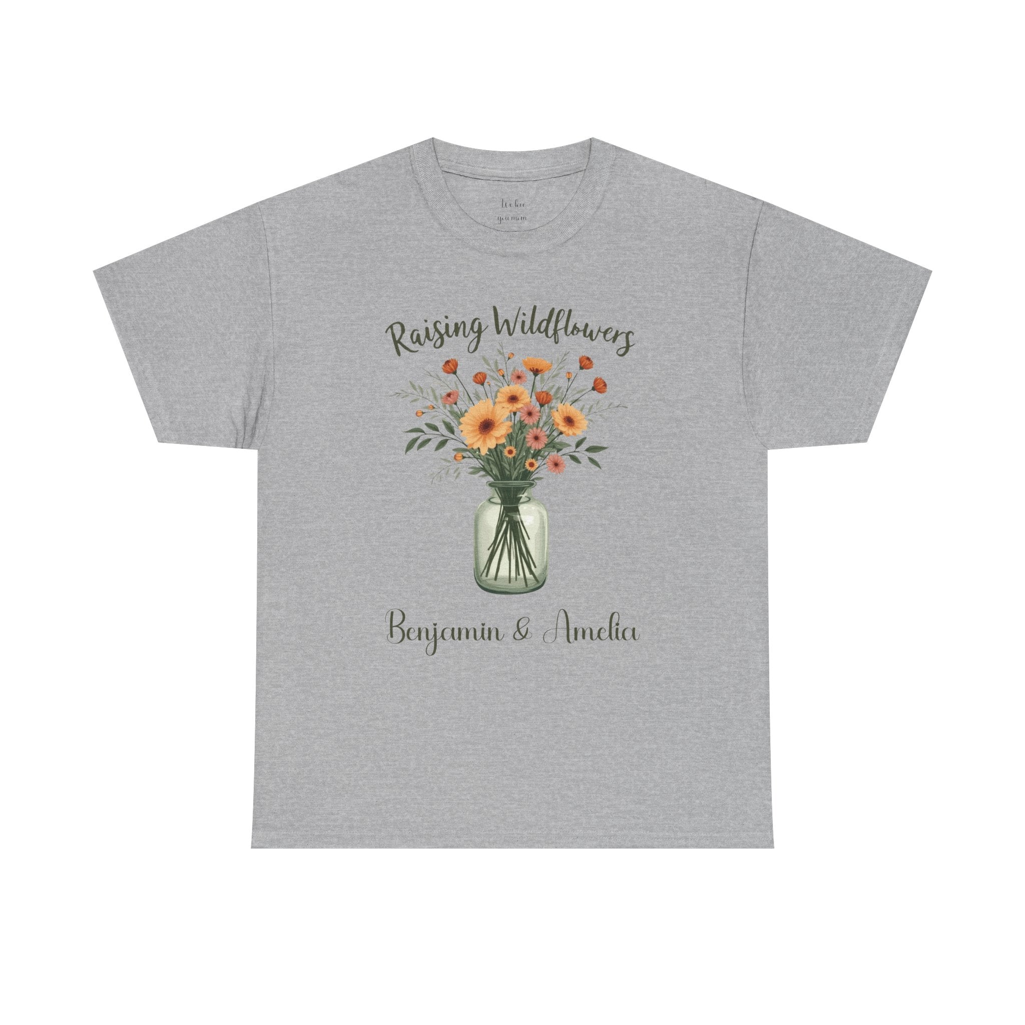 Raising Wildflowers t-shirt in a solid color