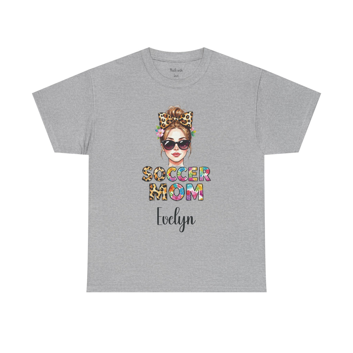 Soccer Mom t-shirt in a solid color