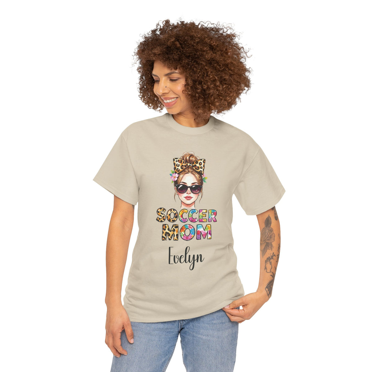 Soccer Mom t-shirt shown folded