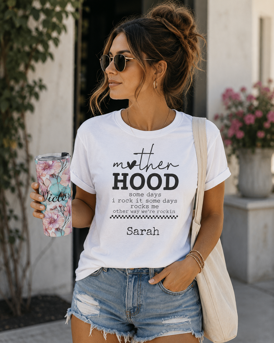 Personalized Motherhood T-Shirt – Some Days I Rock It Mom Tee