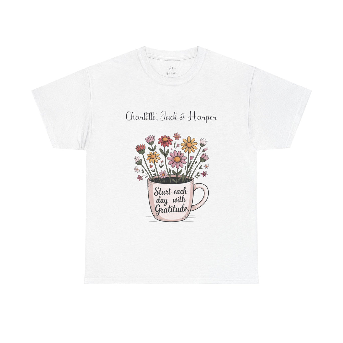 Personalized Start Each Day with Gratitude t-shirt design