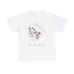 Personalized Thank You Mom T-Shirt – Floral Kids' Names Tee