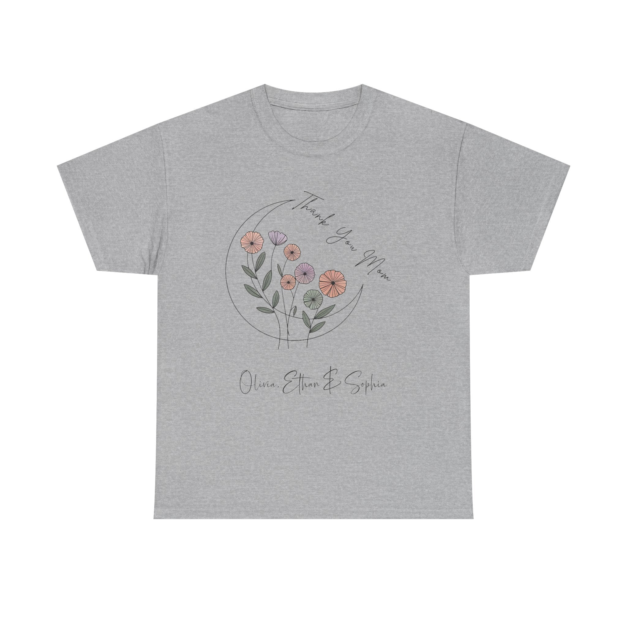 Thank You Mom t-shirt in a solid color