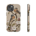 Personalized vintage bird phone case, main design view