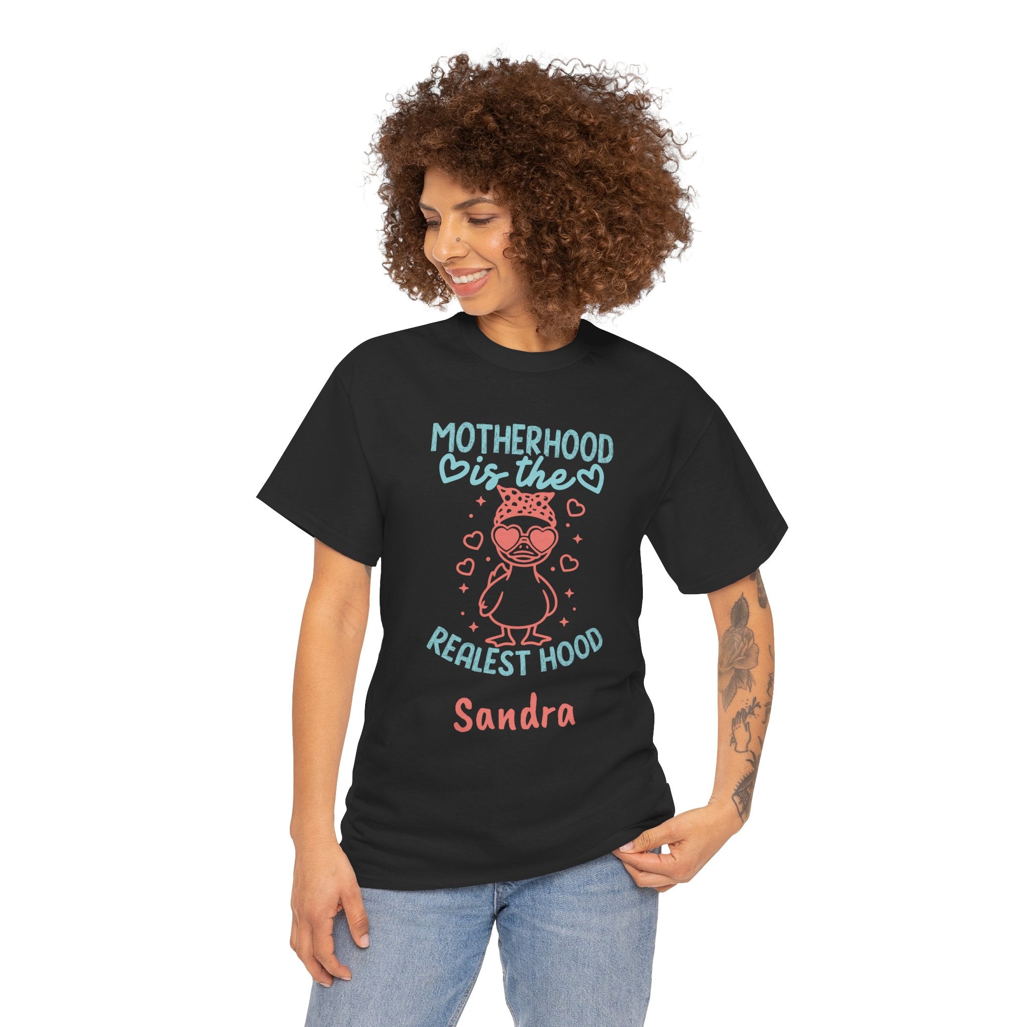 Personalized Motherhood Is The Realest Hood t-shirt product photo