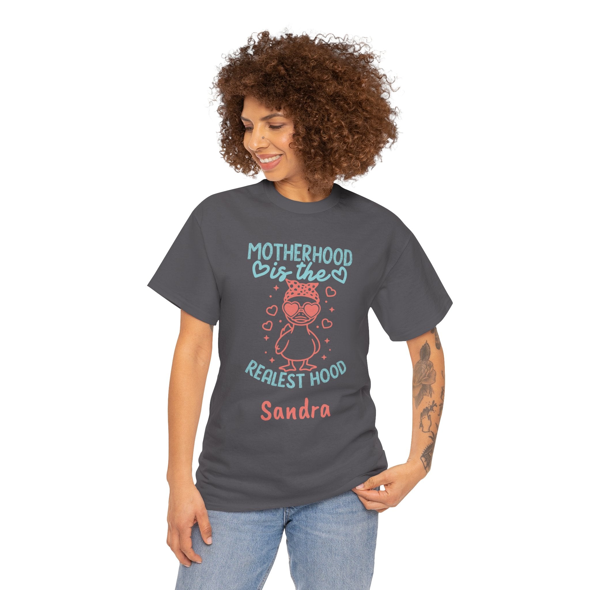 Personalized Motherhood Is The Realest Hood t-shirt product photo