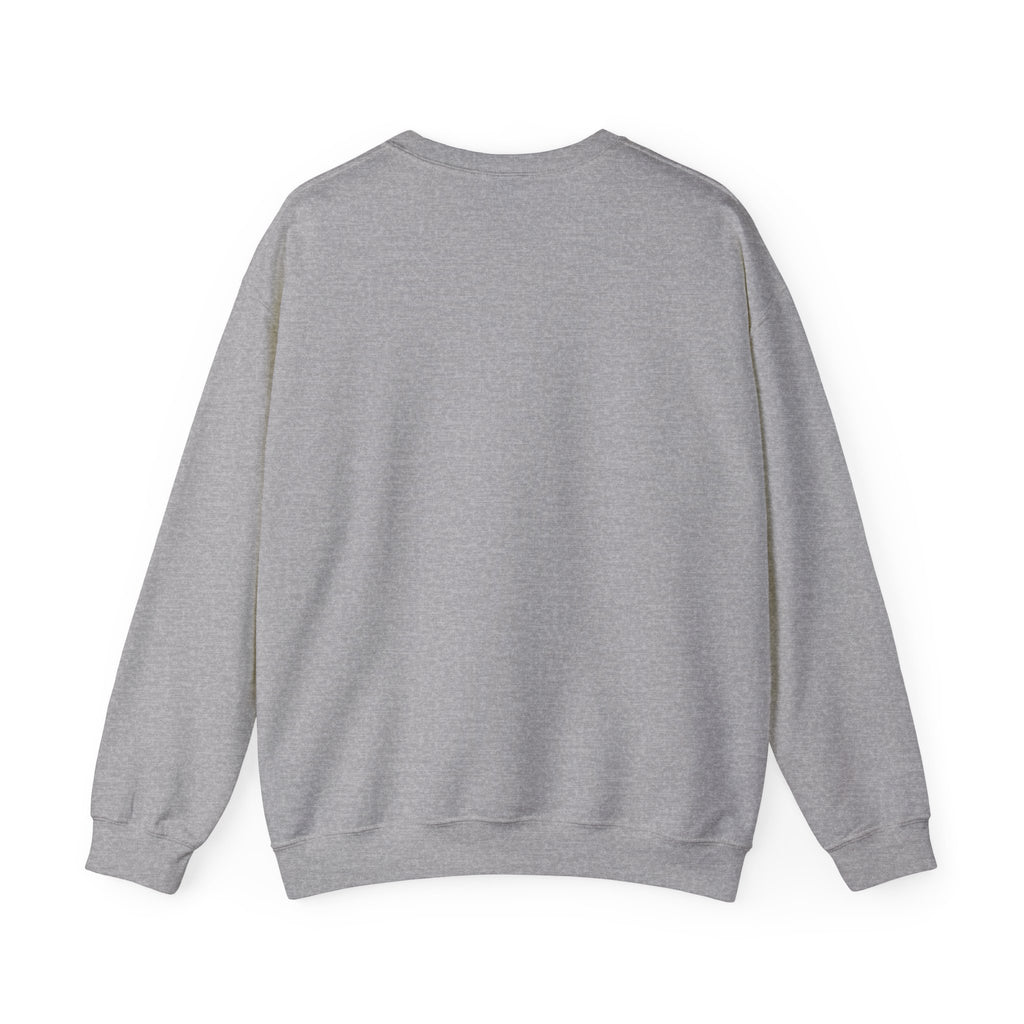 Sport Grey personalized Retro Groovy Merry sweatshirt, back view