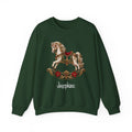 Forest Green personalized Rocking Horse sweatshirt, front view
