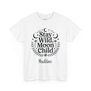 Personalized Stay Wild Moon Child T-Shirt – Celestial Mom Tee