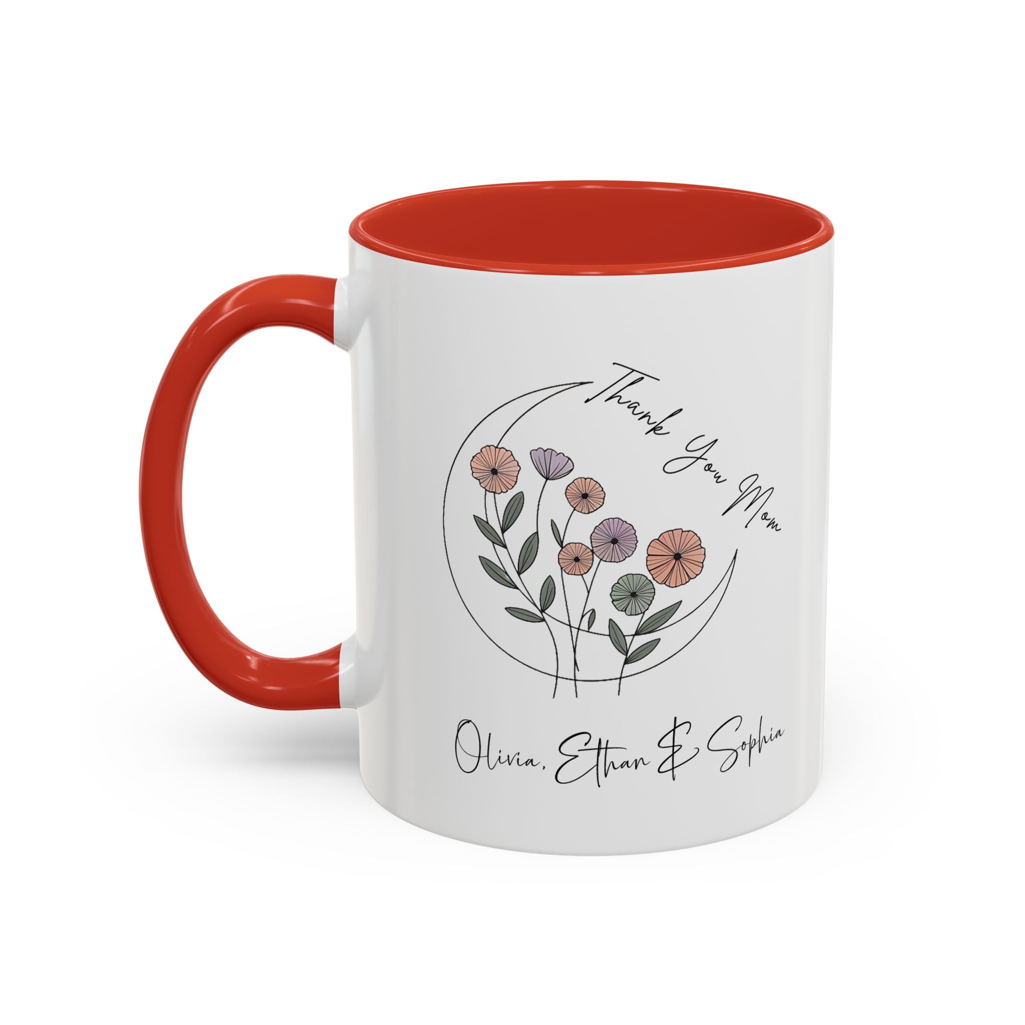 Thank You Mom accent mug, main design view