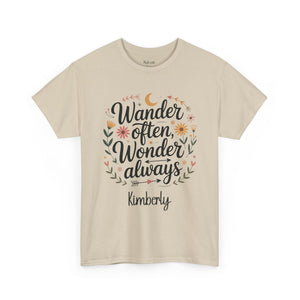 Personalized Wander Often T-Shirt – Wonder Always Floral Tee